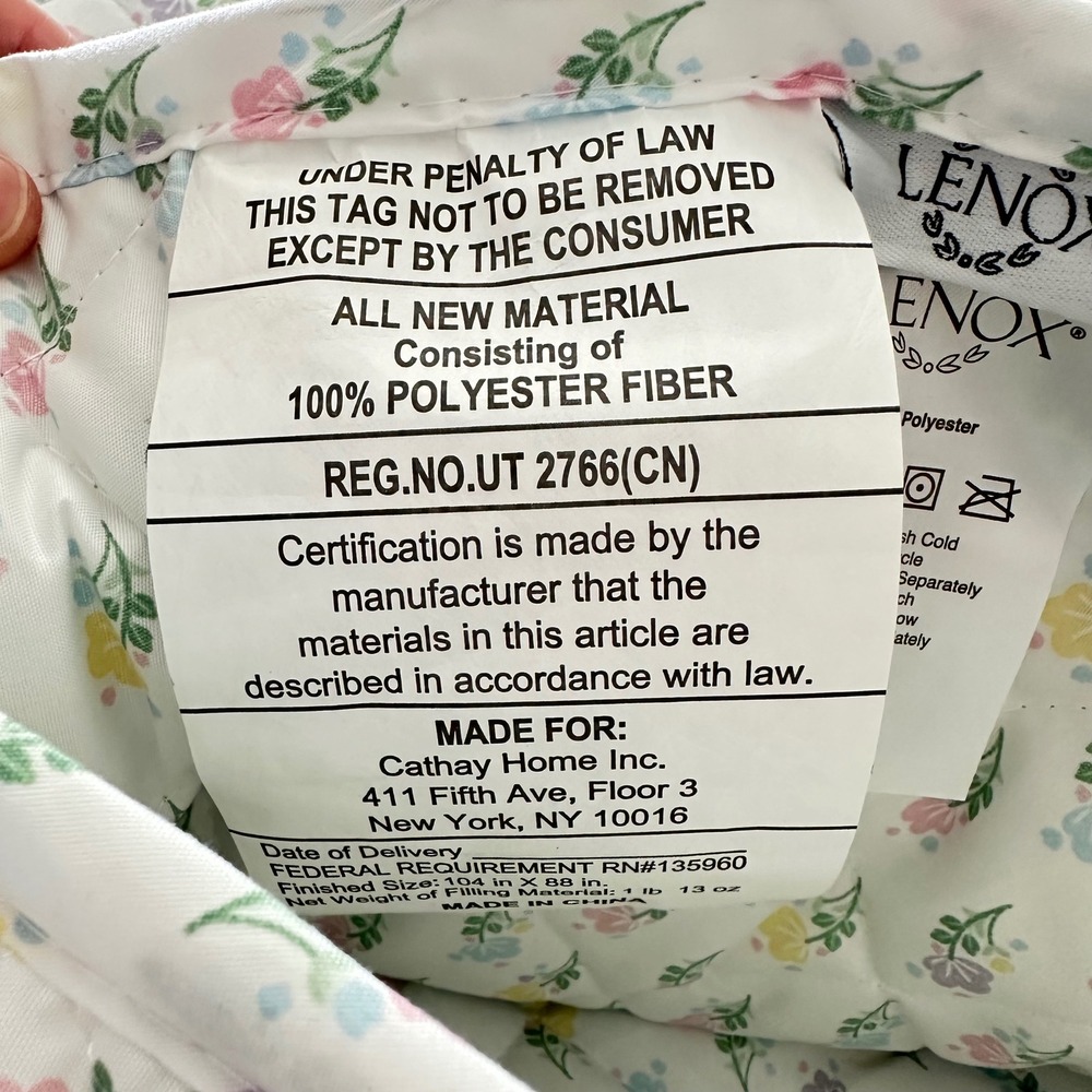 NEW Lenox Spice Village 3-Piece Reversible Quilt Set King Floral House Print - Picture 13 of 14